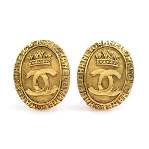 Chanel Cc Logo Clip-On Earrings Gold- #327634C53B